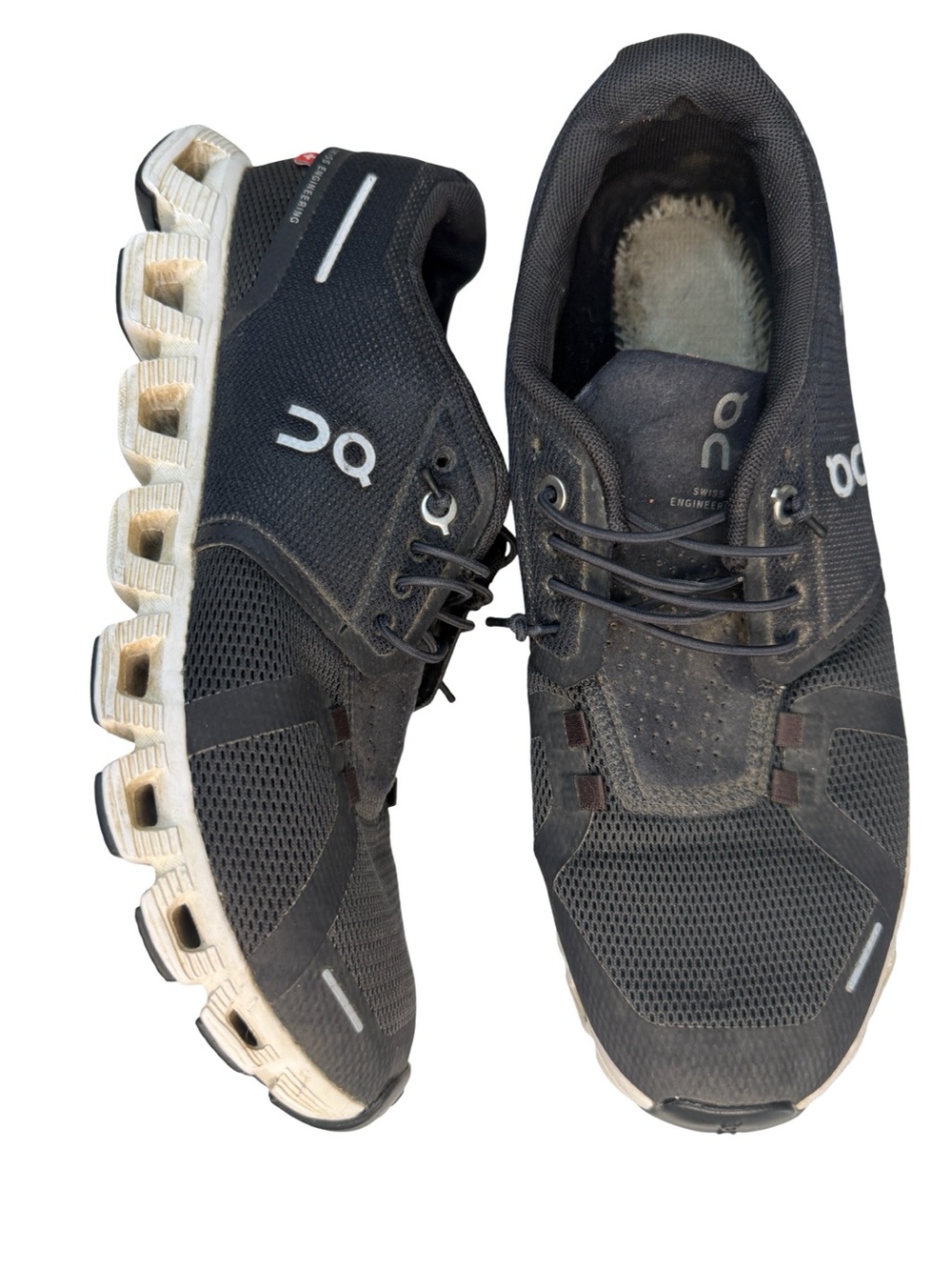 On Cloud 5 All Black Mesh Low Top Sneakers sz 8.5